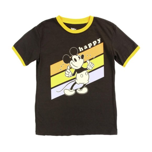 Disney Mickey Mouse Boys Short Sleeve T-Shirt | Happy Graphic Tee - Picture 3 of 3